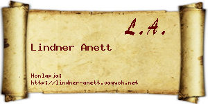 Lindner Anett névjegykártya